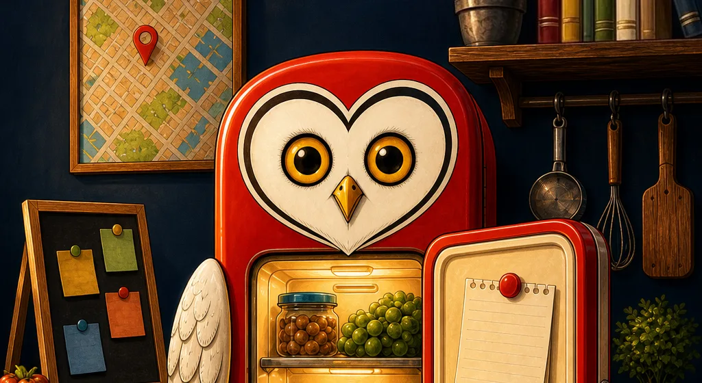 Chouette-Frigo, l'assistant familial mi-chouette mi-frigo